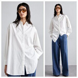 rag & bone Fia Button-down Cotton Poplin Blouse